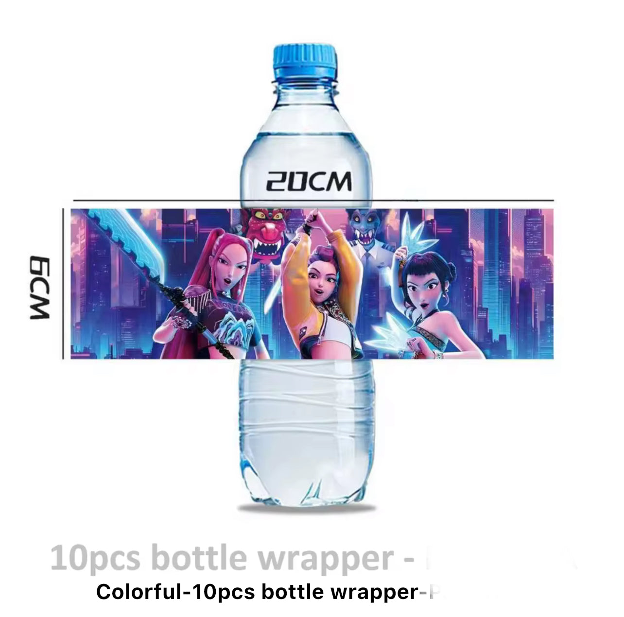 Kpop demon hunter water bottle wrappers