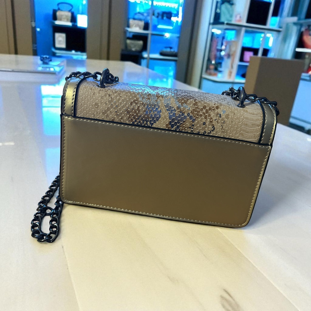 Gold/tan snake purse