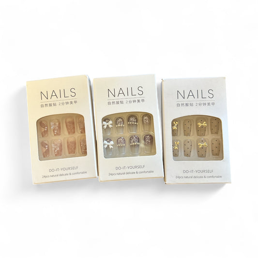 3 sets of 24 pack press on nails