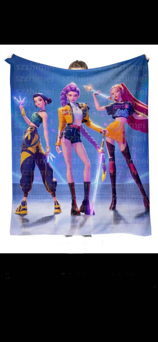 Huntrix throw blanket