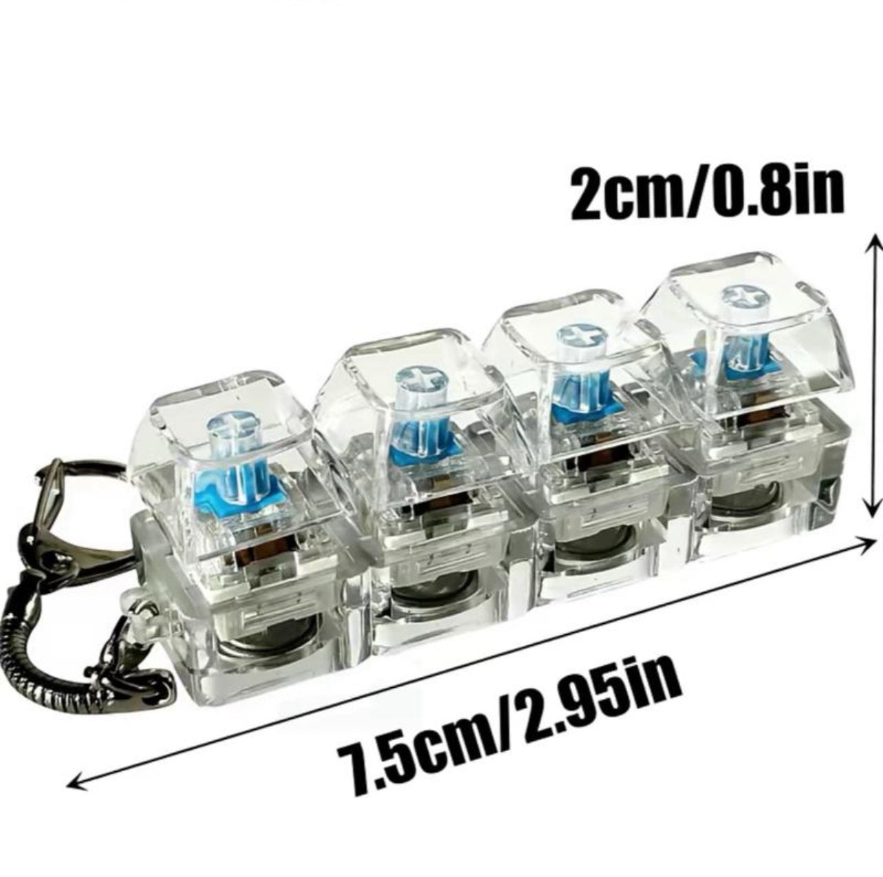 Keyboard click with LED lights