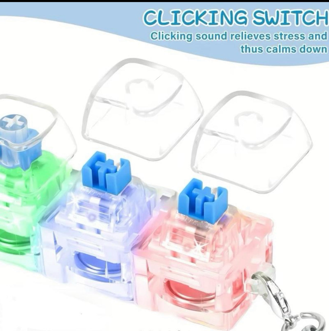 Keyboard click with LED lights