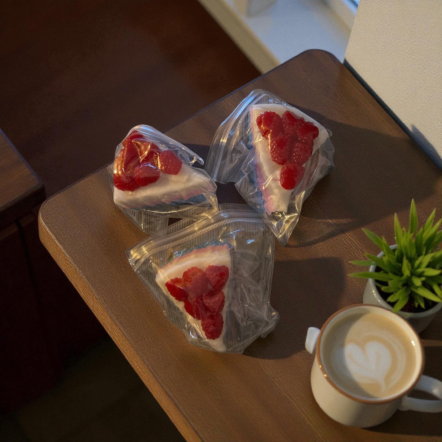 Squishy- taba raspberry cake slice