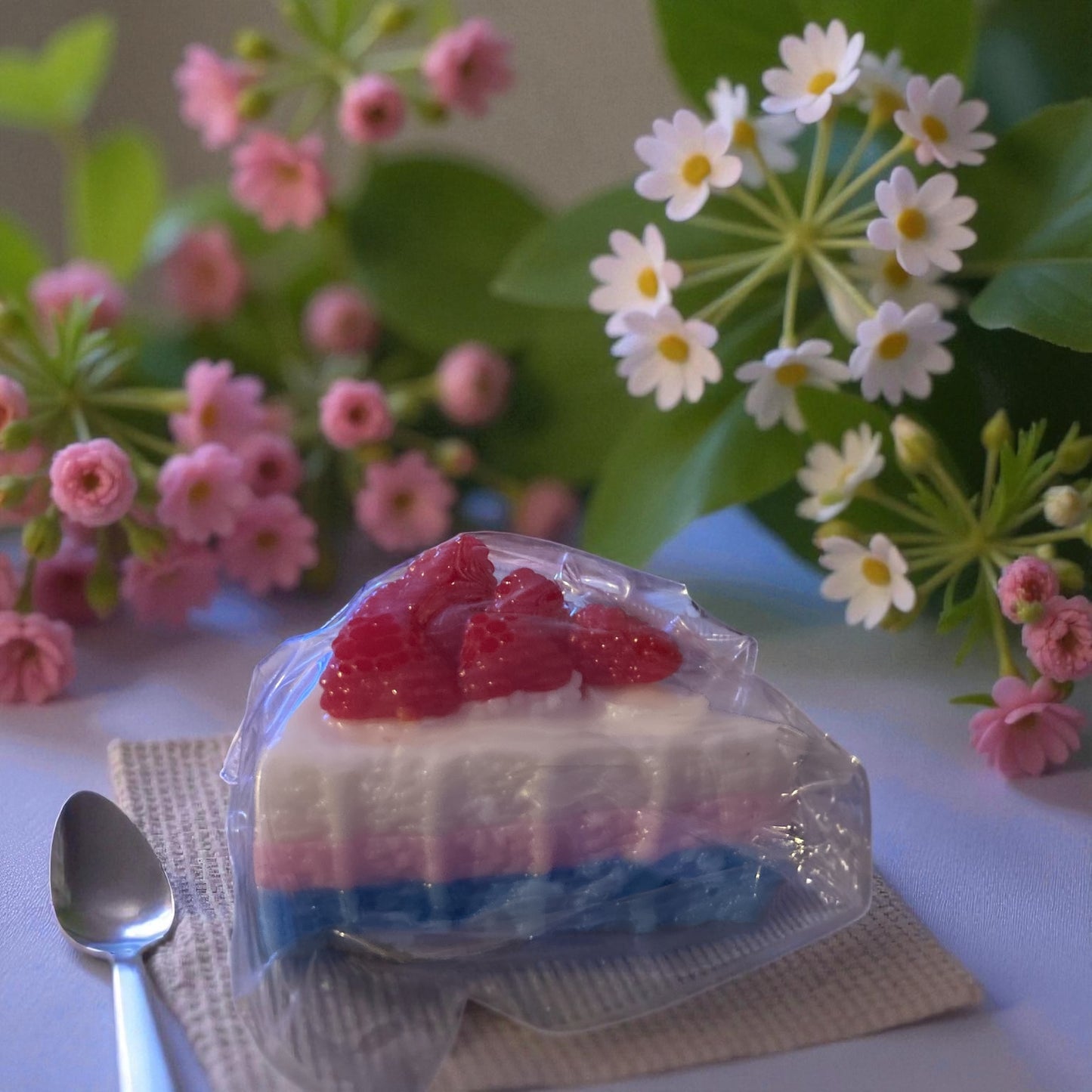 Squishy- taba raspberry cake slice