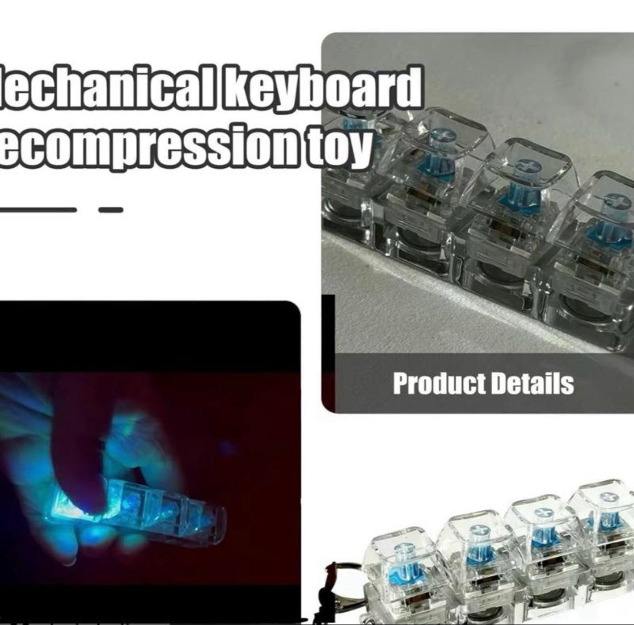 Keyboard click with LED lights