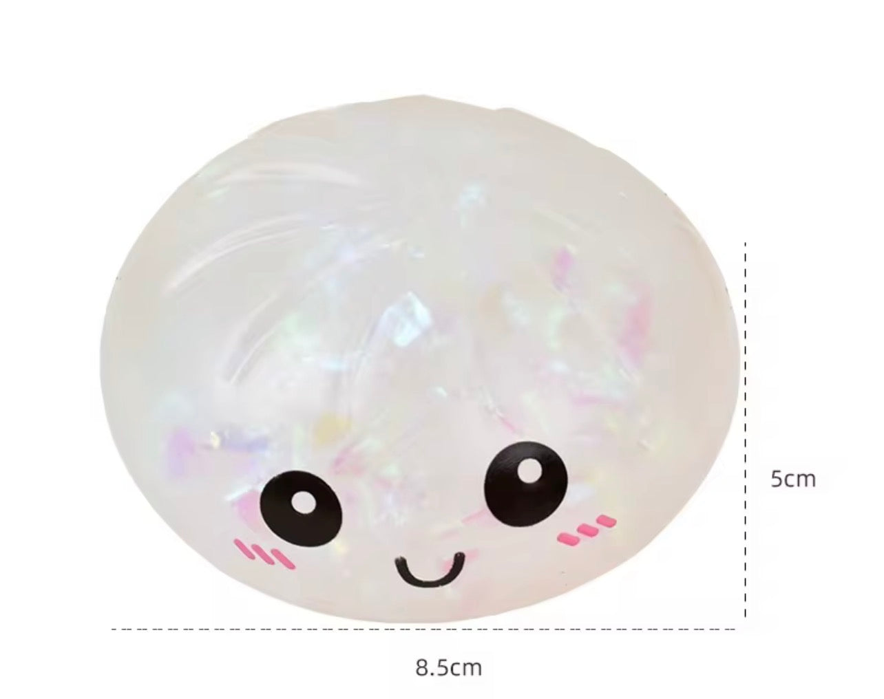 1 Clear Glitter Squishy Dumpling