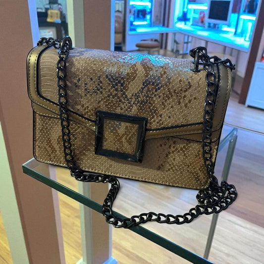 Gold/tan snake purse